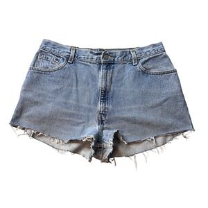 Vintage Levi's 550 Shorts Womens 16 Blue 550 Relaxed Fit High Rise Denim 90s